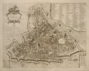 Padova térképe, a „Les Villes de Venetie”, 1704, Pierre Mortier adta ki Amszterdamban